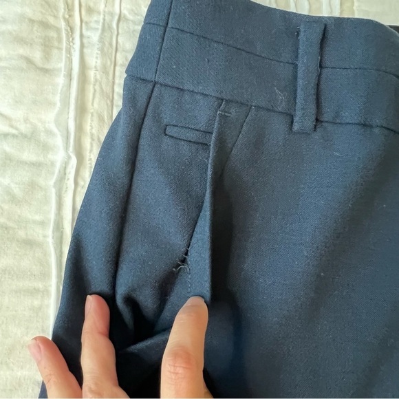 2/$30 Ann Taylor LOFT Navy Blue Julie Slacks Pants Wool Blend SZ 4 - Picture 4 of 16